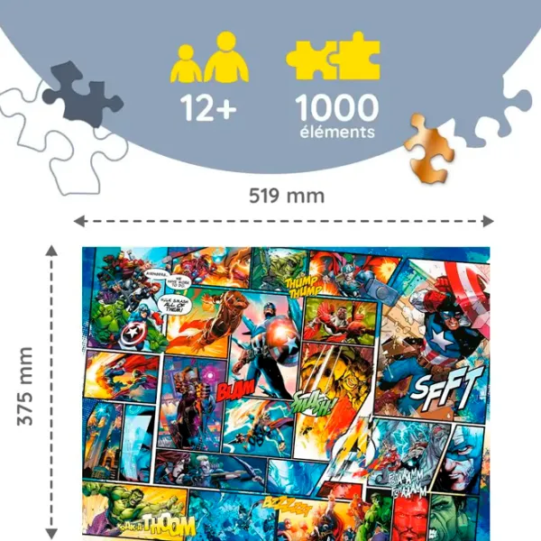 Puzzle Trefl The Comic Universe 9+/ Numărul de piese: 1000 photo 4