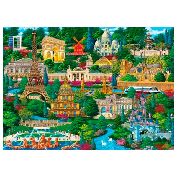 Puzzle Trefl Famous places 9+/ Numărul de piese: 1000 photo 2