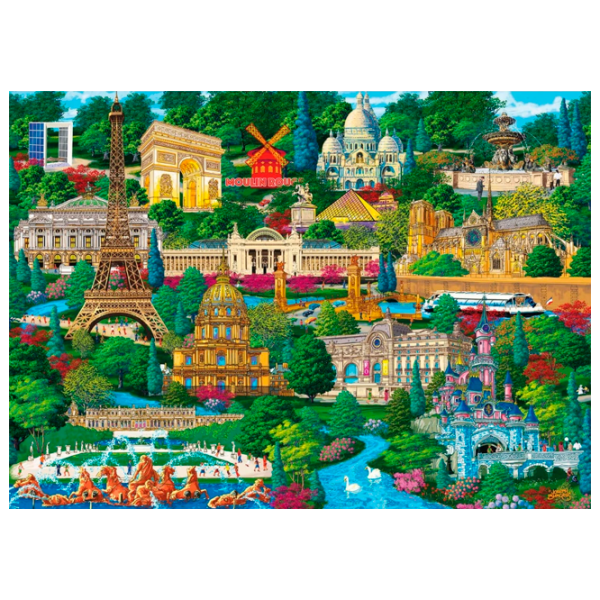 Puzzle Trefl Famous places 9+/ Numărul de piese: 1000 photo 2