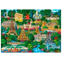 Puzzle Trefl Famous places 9+/ Numărul de piese: 1000 photo 2