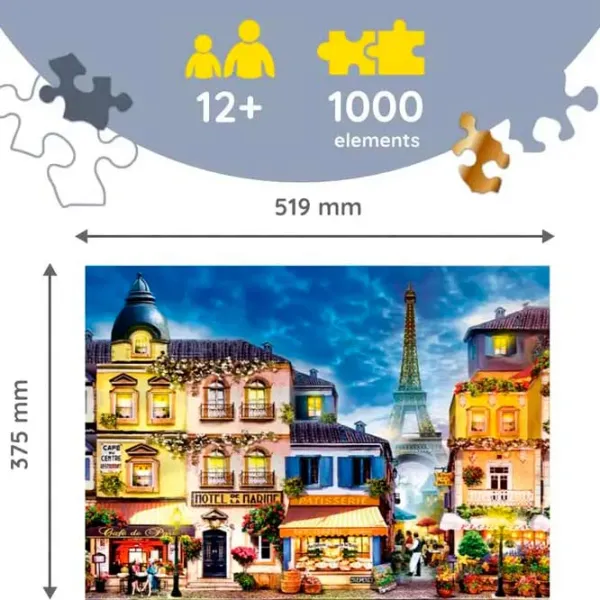 Puzzle Trefl French Alley 12+/ Количество деталей: 1000 photo 5