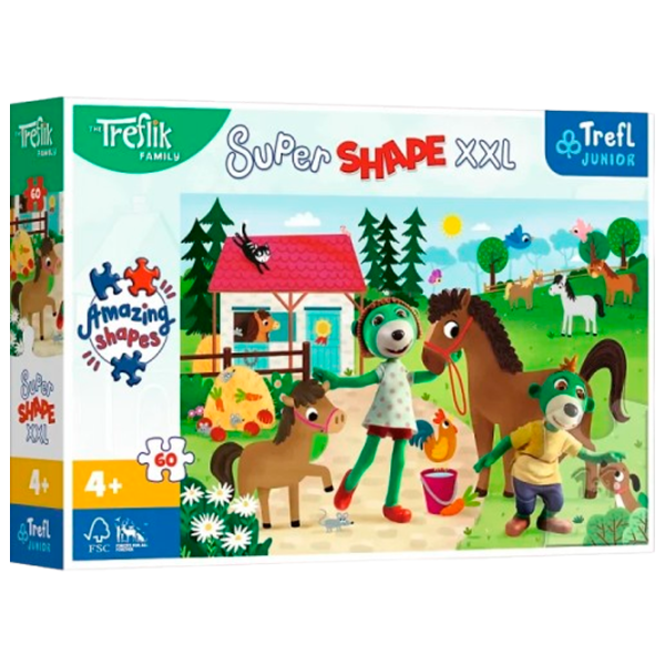 Puzzle Trefl Trefliki  4+/ Количество деталей: 60 photo 1