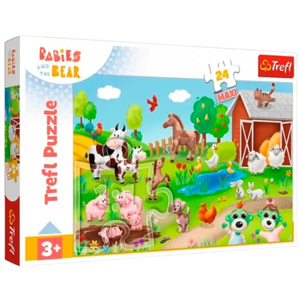 Puzzle Trefl Babies and animals 2+/ Количество деталей: 24 photo 1