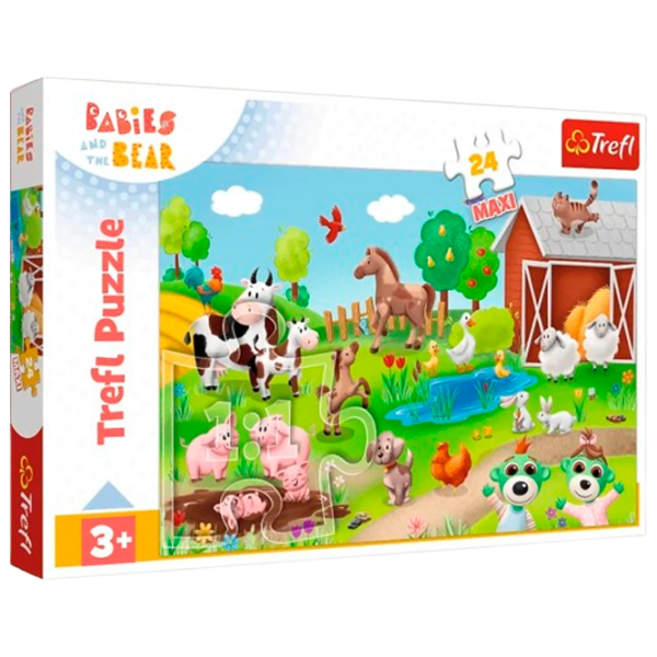 Puzzle Trefl Babies and animals 2+/ Количество деталей: 24 photo 1