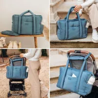 Geantă pentru mămici Beaba Puffi Paris Blue photo 5