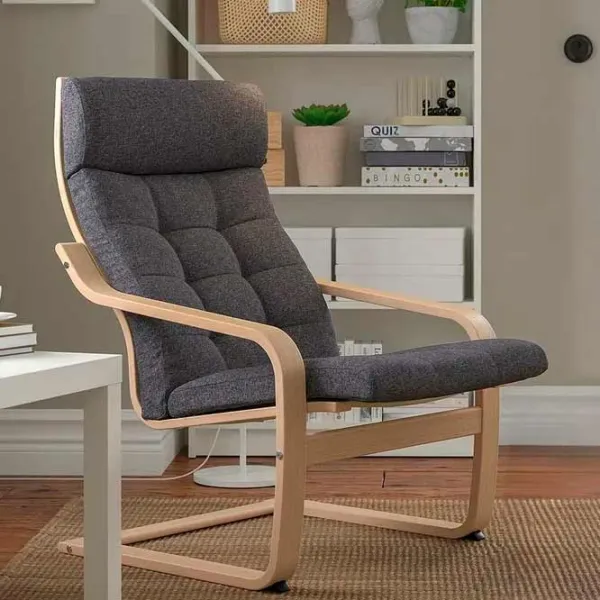 Fotoliu Ikea Poang Beige Dark Gray photo 2 Fotoliu Ikea Poang Beige Dark Gray photo 2