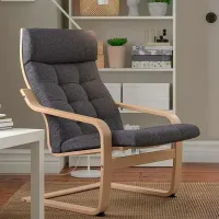 Кресло Ikea Poang Beige Тёмно-серый photo 2