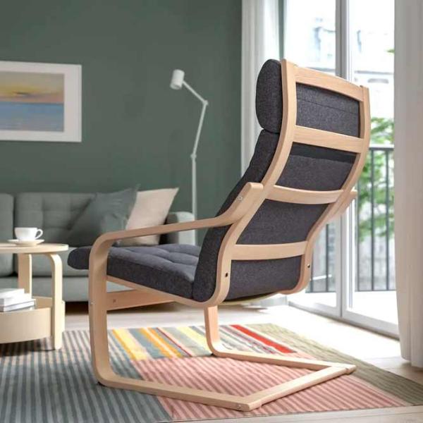 Fotoliu Ikea Poang Beige Dark Gray photo 4 Fotoliu Ikea Poang Beige Dark Gray photo 4