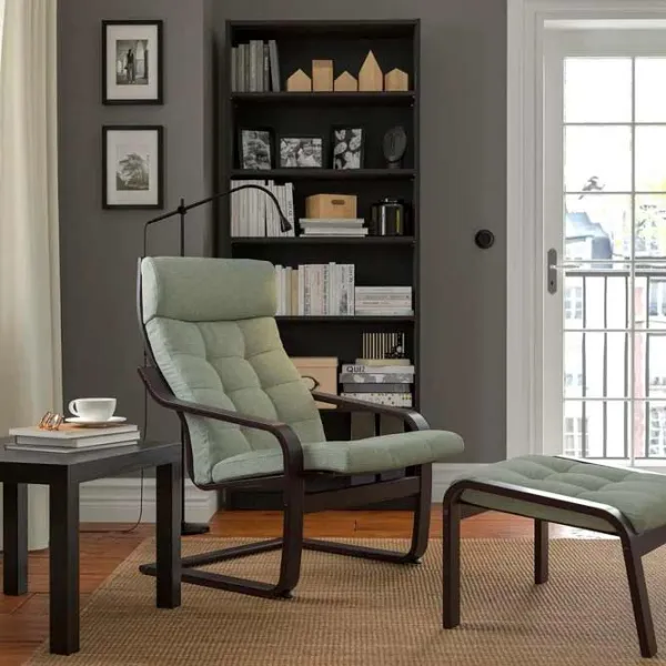 Fotoliu Ikea Poang Dark Brown Light Green photo 3 Fotoliu Ikea Poang Dark Brown Light Green photo 3