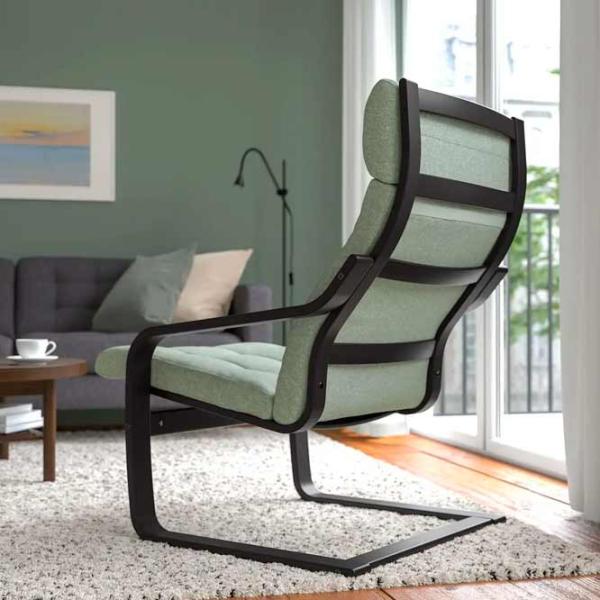 Fotoliu Ikea Poang Dark Brown Light Green photo 4 Fotoliu Ikea Poang Dark Brown Light Green photo 4