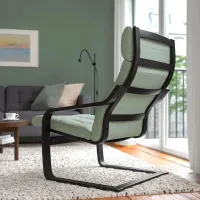 Кресло Ikea Poang Dark Brown Light Green photo 4