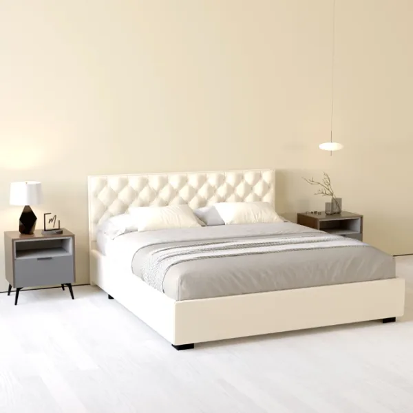 Кровать My-Style my-Mona 200 x 200 см / Фанера / Светло-Бежевый photo 5