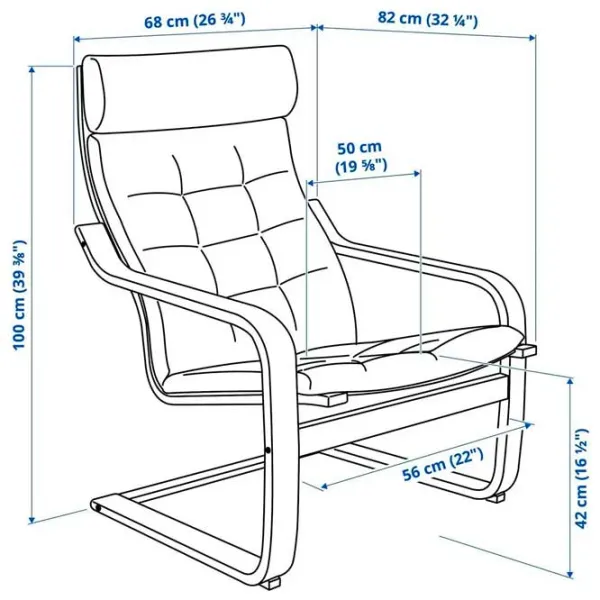 Кресло Ikea Poang Dark Brown Желтый photo 4 Кресло Ikea Poang Dark Brown Желтый photo 4