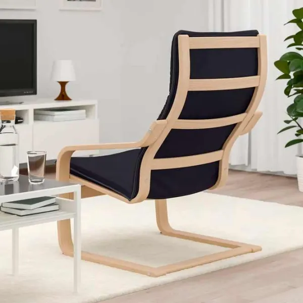 Fotoliu Ikea Poang Beige Black photo 2