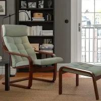 Кресло Ikea Poang Brown Light Green photo 2