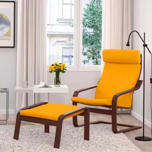 Fotoliu Ikea Poang Brown Yellow photo 2 Fotoliu Ikea Poang Brown Yellow photo 2