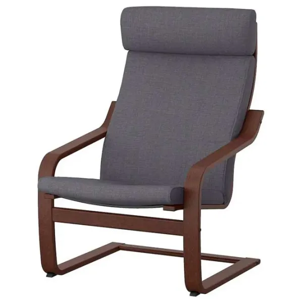 Fotoliu Ikea Poang Dark Brown Gray photo 1 Fotoliu Ikea Poang Dark Brown Gray photo 1