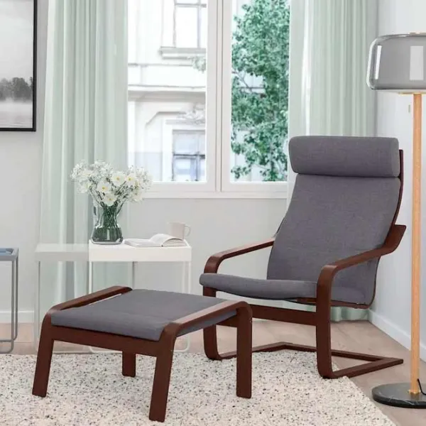 Fotoliu Ikea Poang Dark Brown Gray photo 3 Fotoliu Ikea Poang Dark Brown Gray photo 3