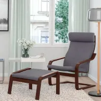 Fotoliu Ikea Poang Dark Brown Gray photo 3