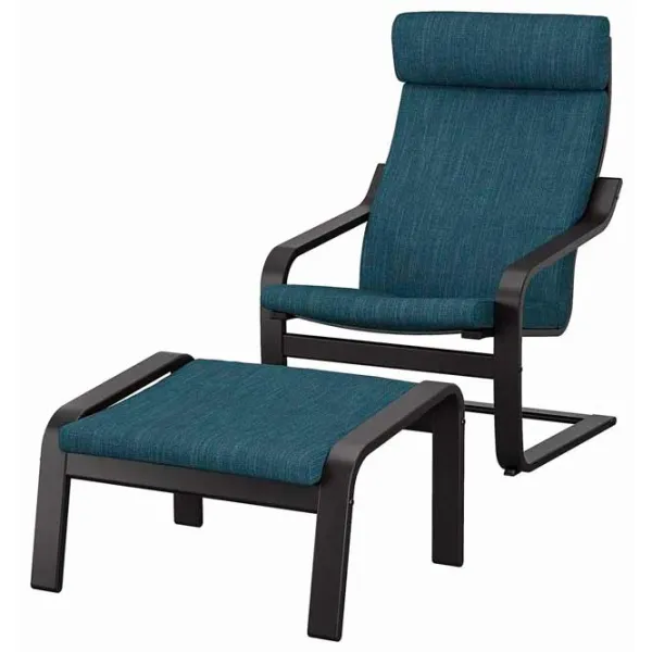 Fotoliu Ikea Poang Dark Brown Dark Blue photo 1 Fotoliu Ikea Poang Dark Brown Dark Blue photo 1