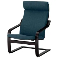 Fotoliu Ikea Poang Dark Brown Dark Blue photo 3