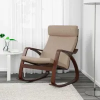Кресло качалка Ikea Poang Brown Бежевый photo 2
