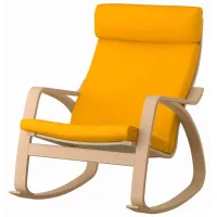 Кресло качалка Ikea Poang Beige Желтый