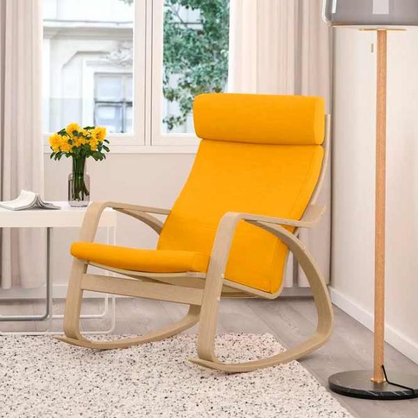 Кресло качалка Ikea Poang Beige Желтый photo 3 Кресло качалка Ikea Poang Beige Желтый photo 3