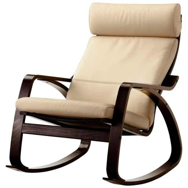 Fotoliu balansoar Ikea Poang Brown Ecru photo 1