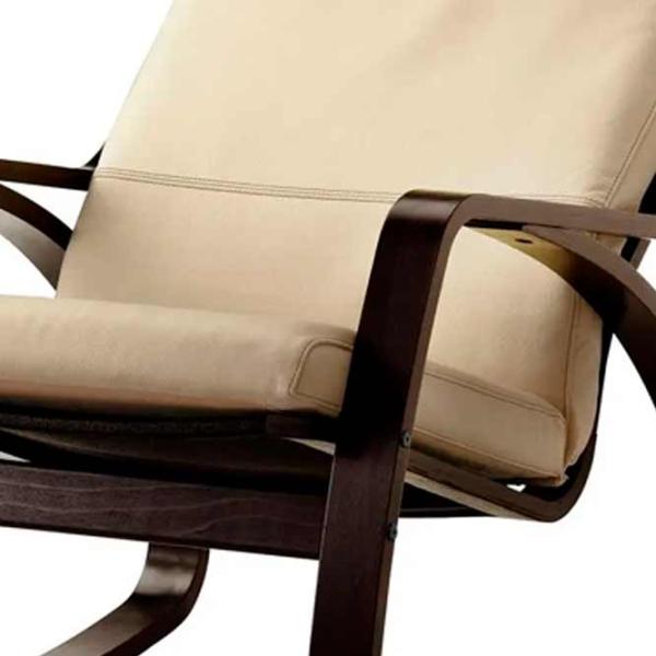 Fotoliu balansoar Ikea Poang Brown Ecru photo 2