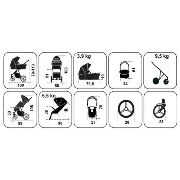 Cărucior pentru copil Angelina Enigma Eco Leather AN.222780/ White photo 3