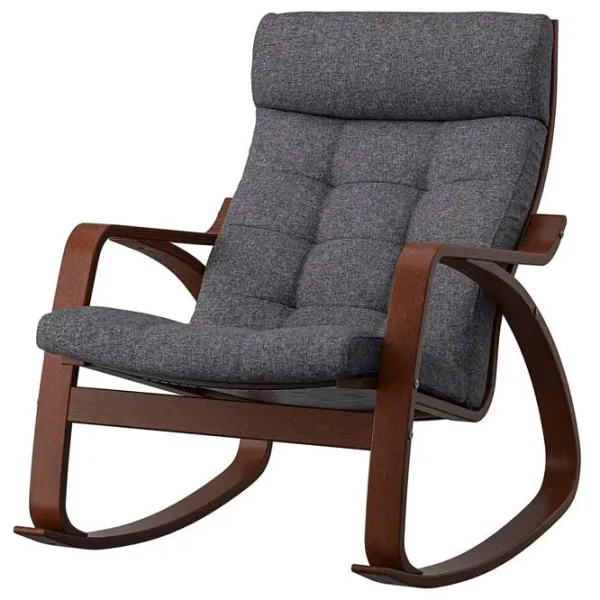 Кресло качалка Ikea Poang Brown Серый photo 1 Кресло качалка Ikea Poang Brown Серый photo 1