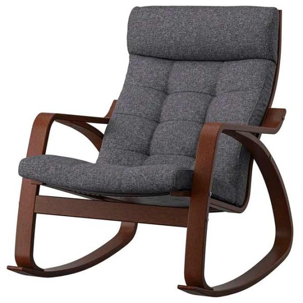 Кресло качалка Ikea Poang Brown Серый photo 1 Кресло качалка Ikea Poang Brown Серый photo 1