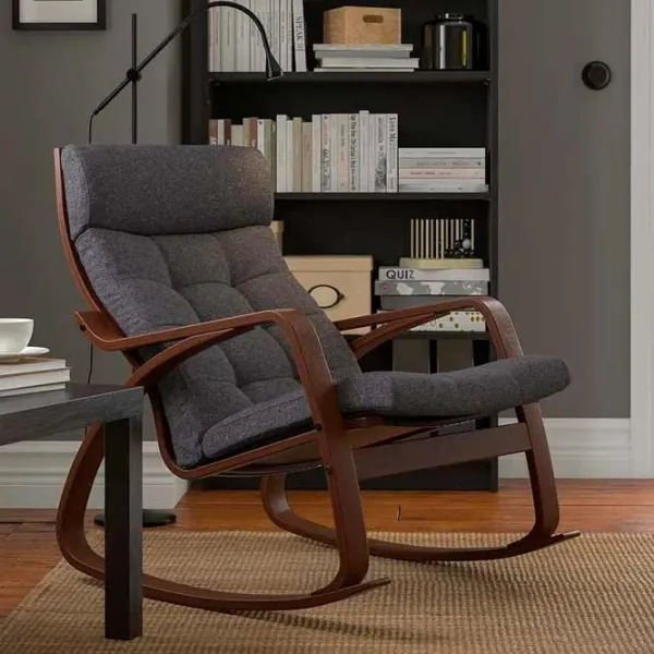 Кресло качалка Ikea Poang Brown Серый photo 3 Кресло качалка Ikea Poang Brown Серый photo 3