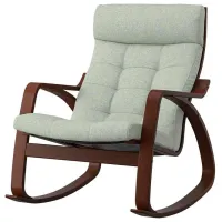 Кресло качалка Ikea Poang Brown Light Green