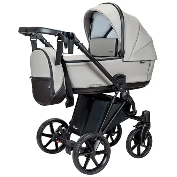 Детская коляска Angelina Enigma Eco Leather AN.222781/ Light Grey photo 1