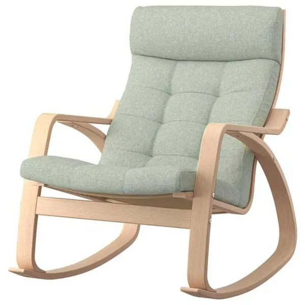 Кресло качалка Ikea Poang Beige Light Green photo 1
