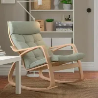 Кресло качалка Ikea Poang Beige Light Green photo 2