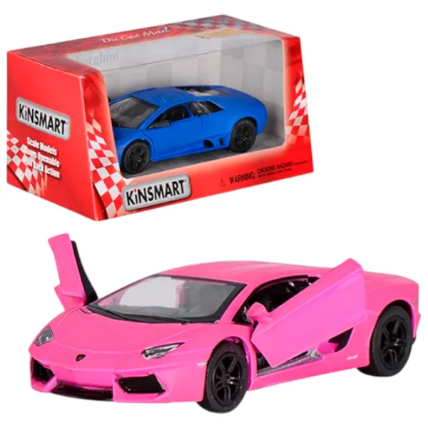 Mașină Kinsmart Matte Lamborghini KT5370  / / Black Pink photo 4