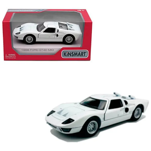 Mașină Kinsmart Ford GT40 KT5427  / / Gray White photo 3
