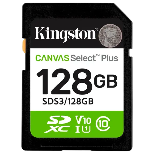 Карта памяти Kingston Canvas Select Plus 128 ГБ SD / Class10 photo 1