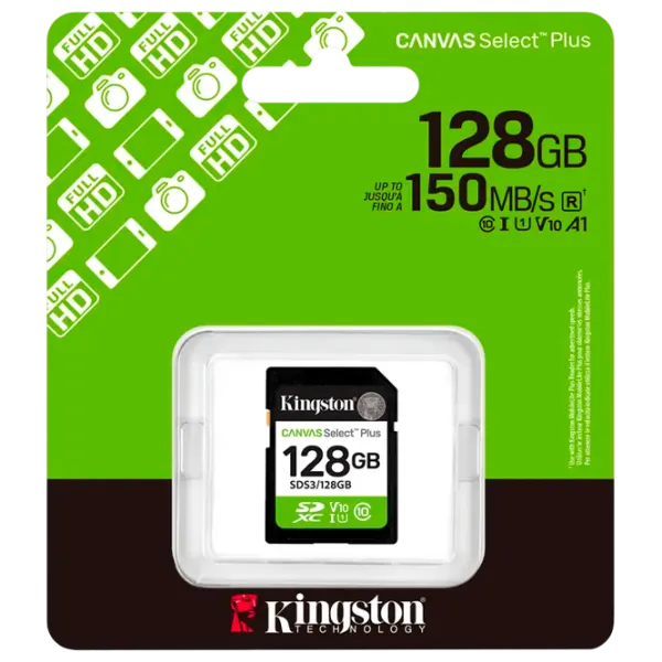 Карта памяти Kingston Canvas Select Plus 128 ГБ SD / Class10 photo 3