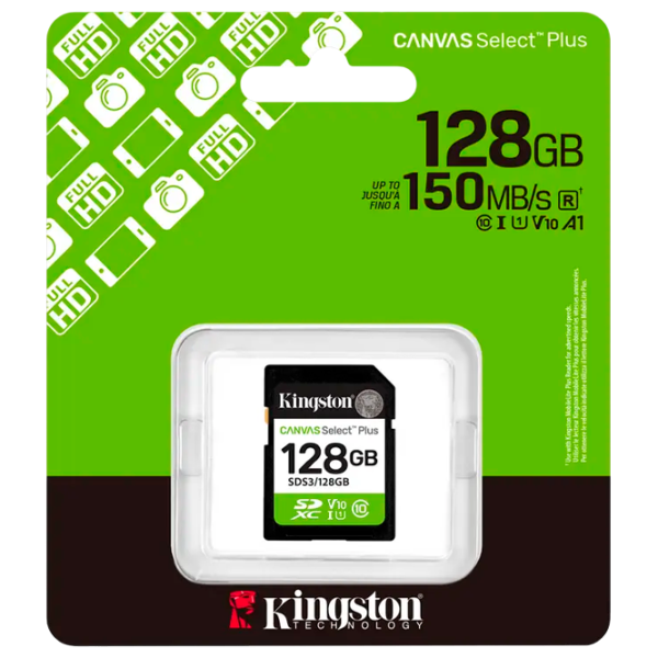 Карта памяти Kingston Canvas Select Plus 128 ГБ SD / Class10 photo 3