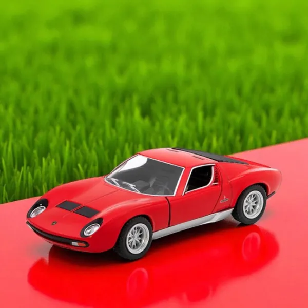 Mașină Kinsmart Lamborghini Miura KT5390  / / Gray Red photo 4