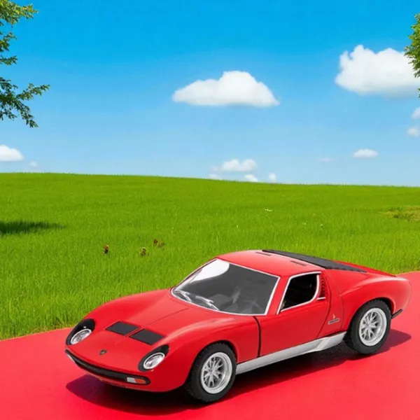 Mașină Kinsmart Lamborghini Miura KT5390  / / Gray Red photo 5