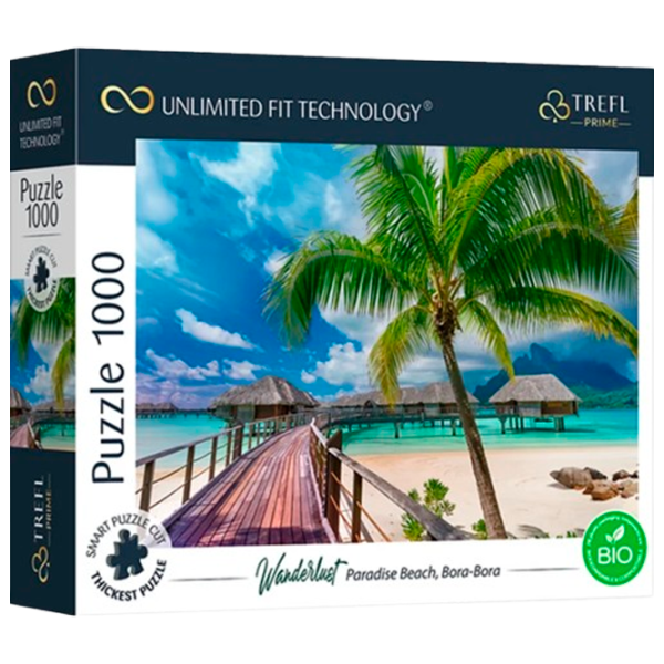 Puzzle Trefl Paradise Beach, Bora-Bora 10+/ Количество деталей: 1000 photo 1