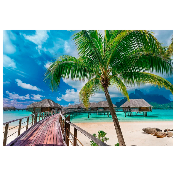 Puzzle Trefl Paradise Beach, Bora-Bora 10+/ Количество деталей: 1000 photo 2