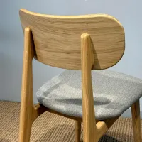 Scaun de bucătărie Mobicasa Polo Textil/ Natural Gray photo 2