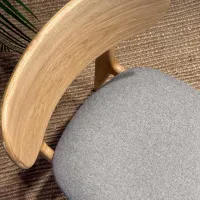 Scaun de bucătărie Mobicasa Polo Textil/ Natural Gray photo 5
