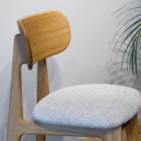 Scaun de bucătărie Mobicasa Polo Textil/ Natural Gray photo 7